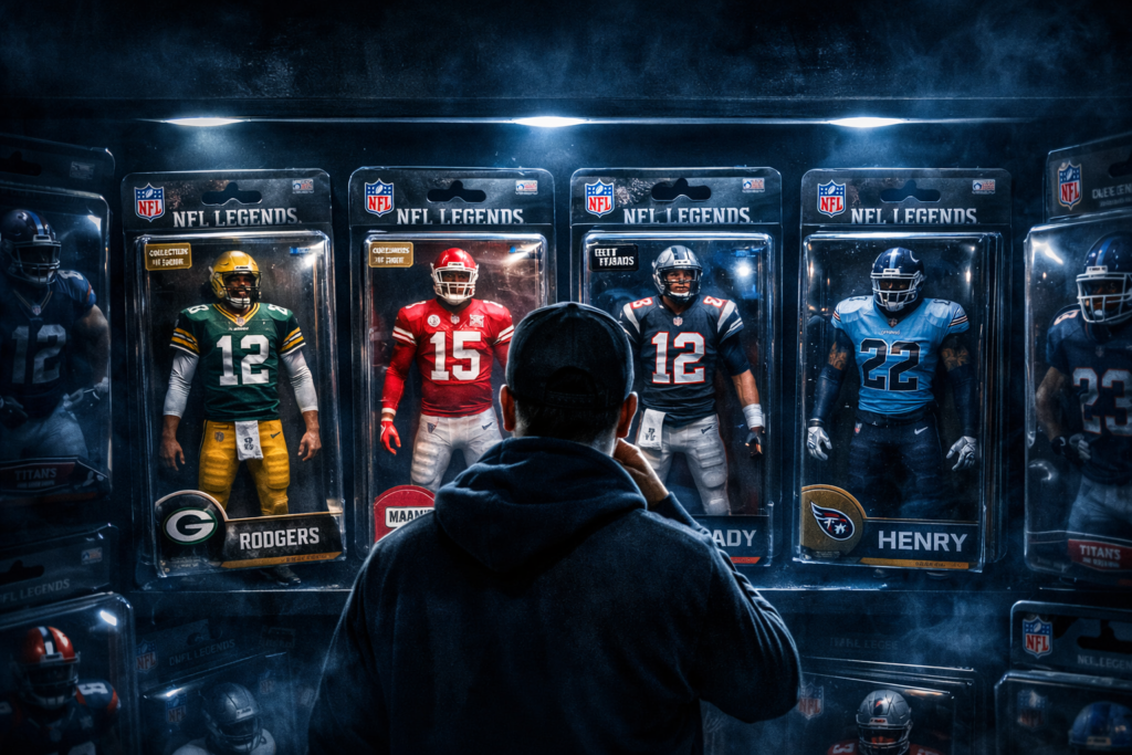 Supporter choisissant son équipe de football américain NFL